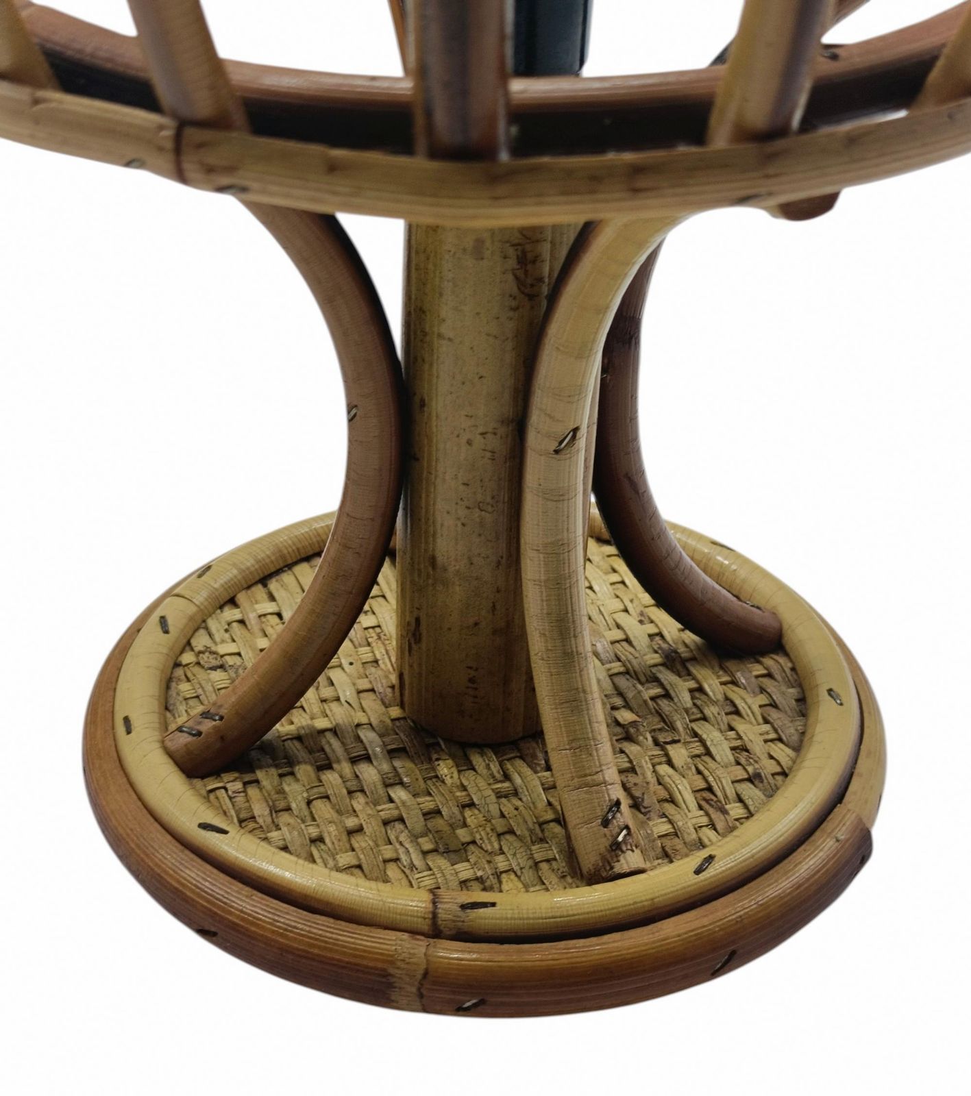 Louis Sognot Style Pair Of Rattan And Bambu' Table Lamps, Italy 1960s photo 837.0