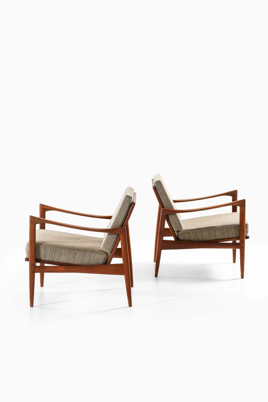 Pair Of Kandidaten Teak Easy Chairs By Ib Kofod Larsen, 1950s photo vinterior