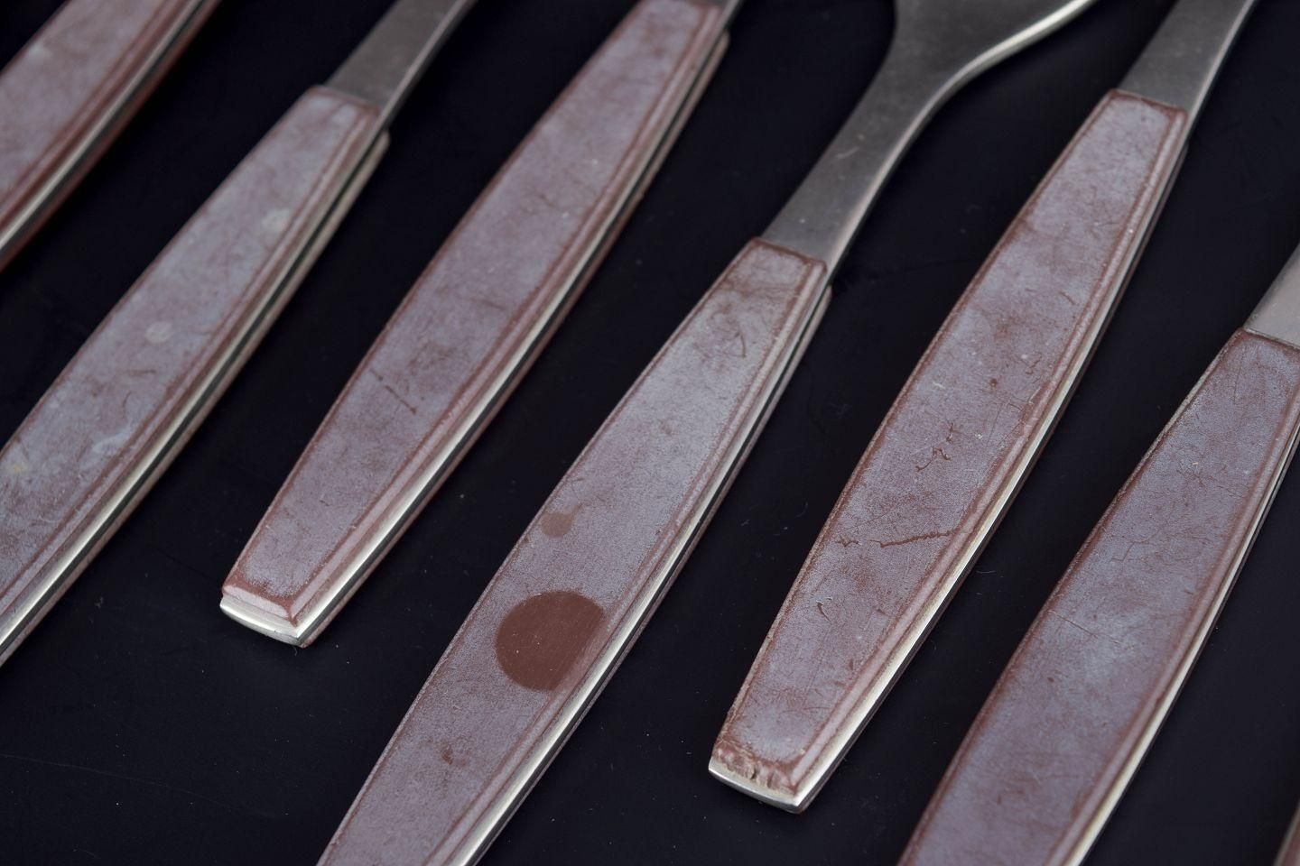 Henning Koppel voor Georg Jensen. Compleet "Strata" bestekset voor zes personen. photo 148.0