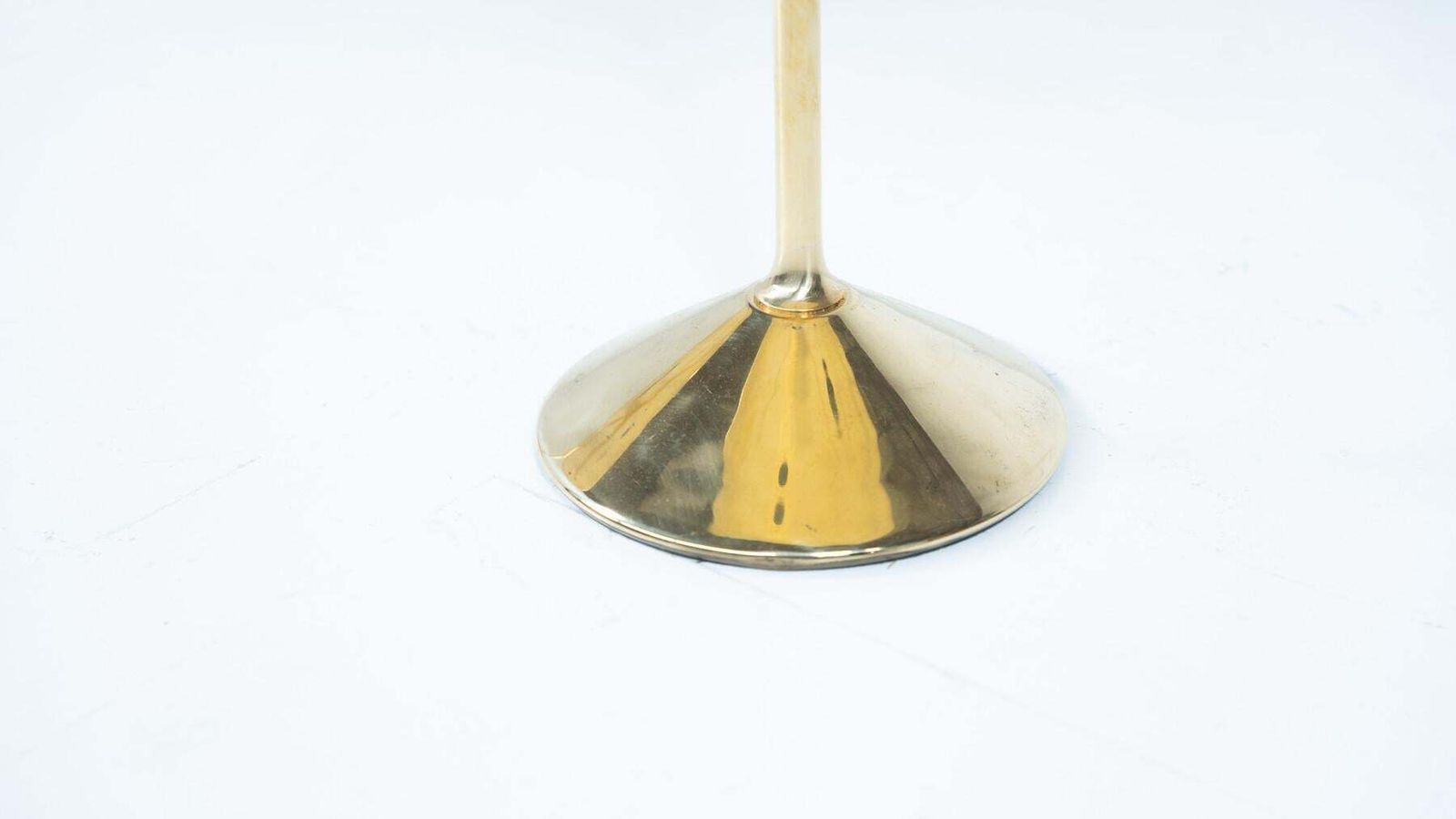 Pair Of Side Tables Mod. T2 By Osvaldo Borsani, Brass And Glass, Italy, 1950s photo vintage