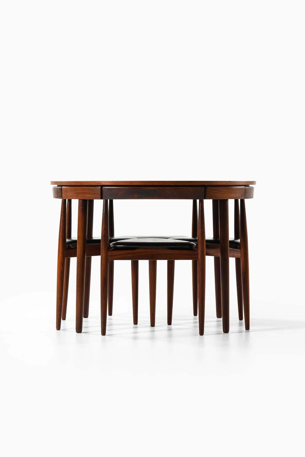 Hans Olsen Dining Set In Teak And Leather By Frem Røjle, 1960s photo 9083.0