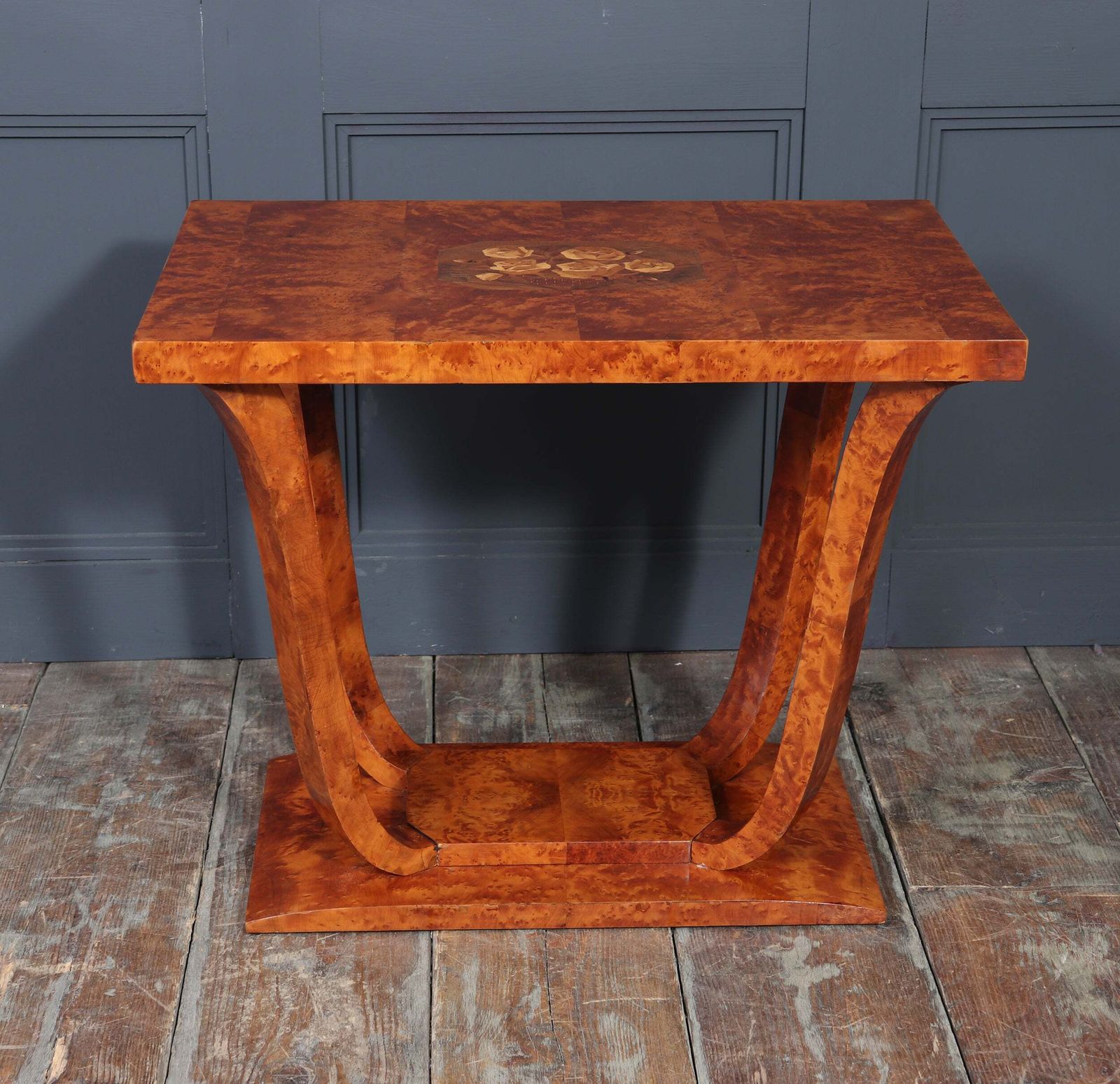 French Art Deco Burr Yew Cocktail Table photo 950.0