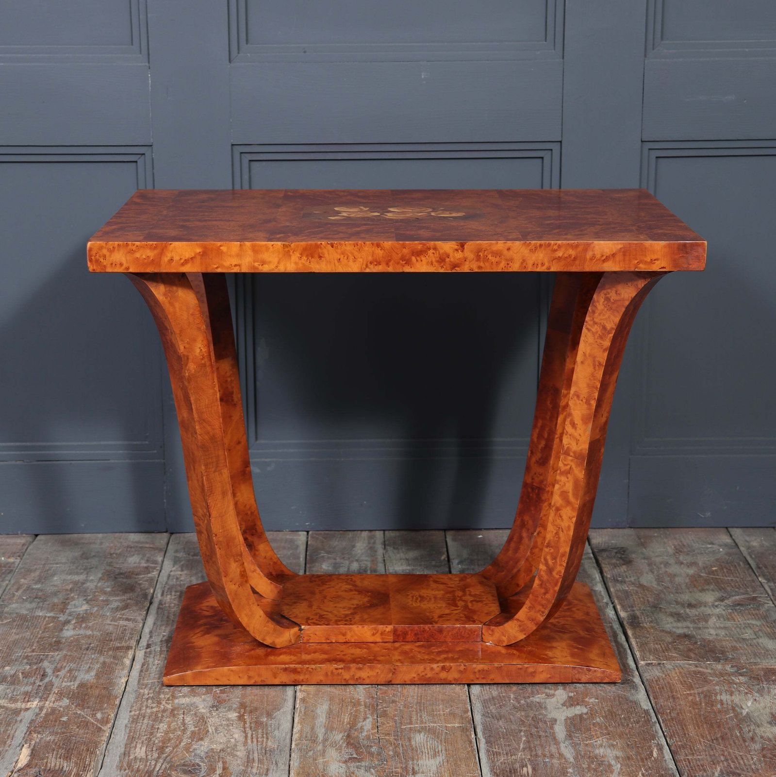 French Art Deco Burr Yew Cocktail Table photo vinterior