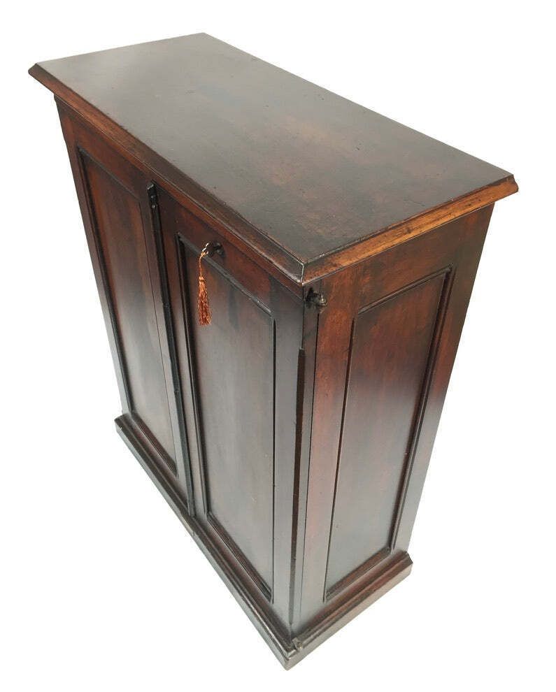 Antique Wooden Amberg's Patent Filing Cabinet Letter File Storage Chest With Key photo 649.0