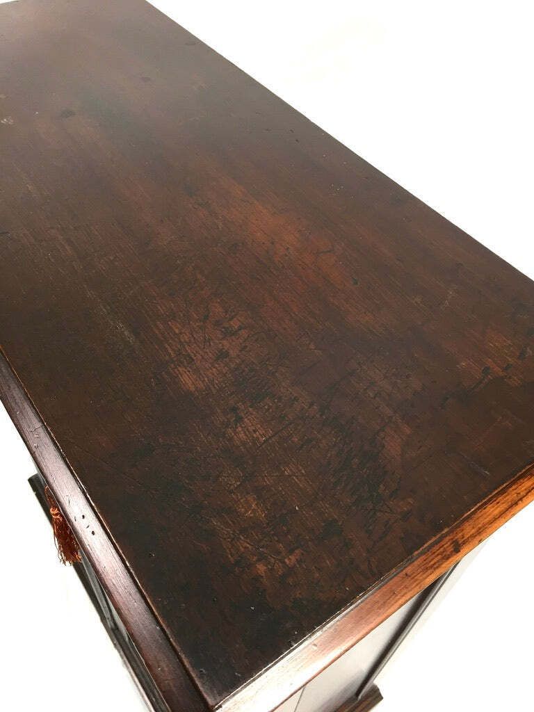 Antique Wooden Amberg's Patent Filing Cabinet Letter File Storage Chest With Key photo vinterior