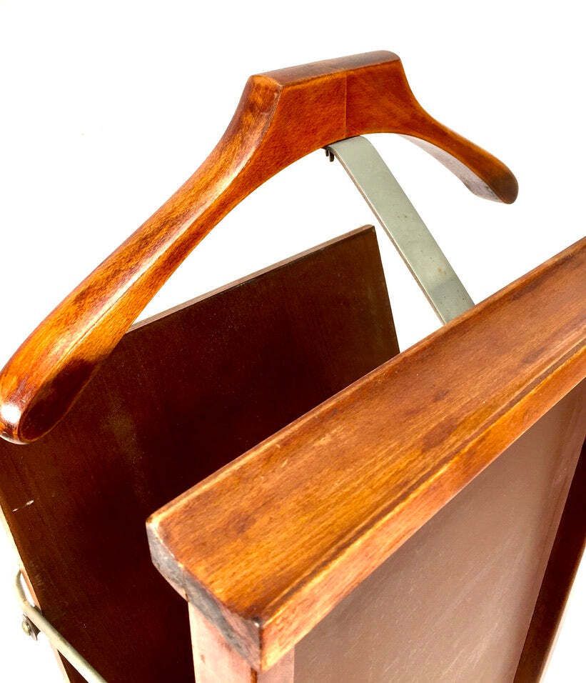 Antique Wooden Gentlemens Valet Stand & Trousers Press Mid 20th Century photo 189.0