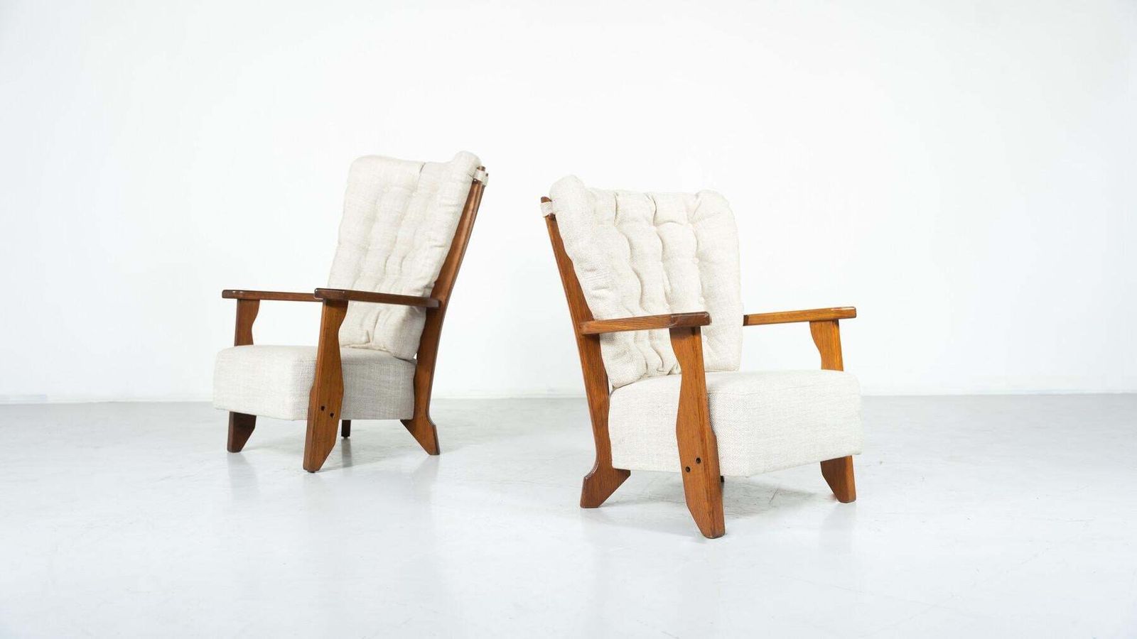 Pair Of Armchairs Monsieur/ Madame By Guillerme And Chambron For Votre Maison photo furniture