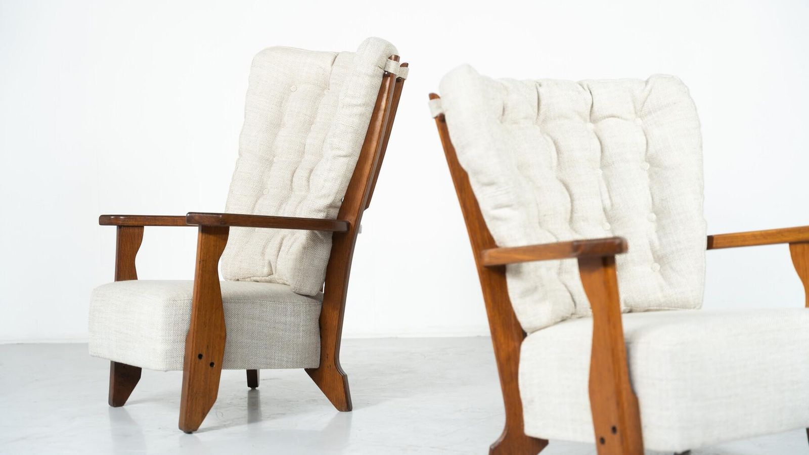 Pair Of Armchairs Monsieur/ Madame By Guillerme And Chambron For Votre Maison photo for sale