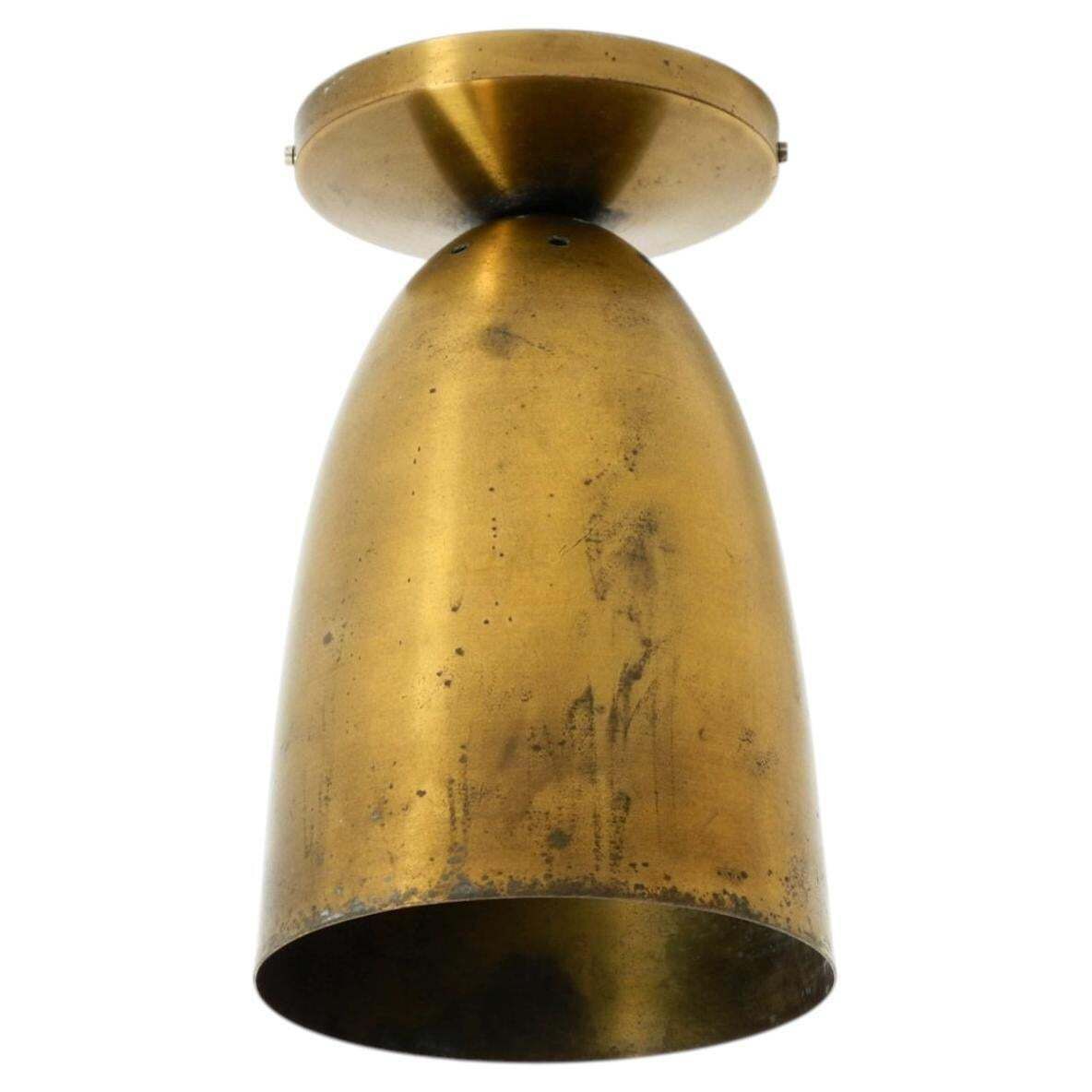 Grote Mid-Century Modern messing plafondlamp