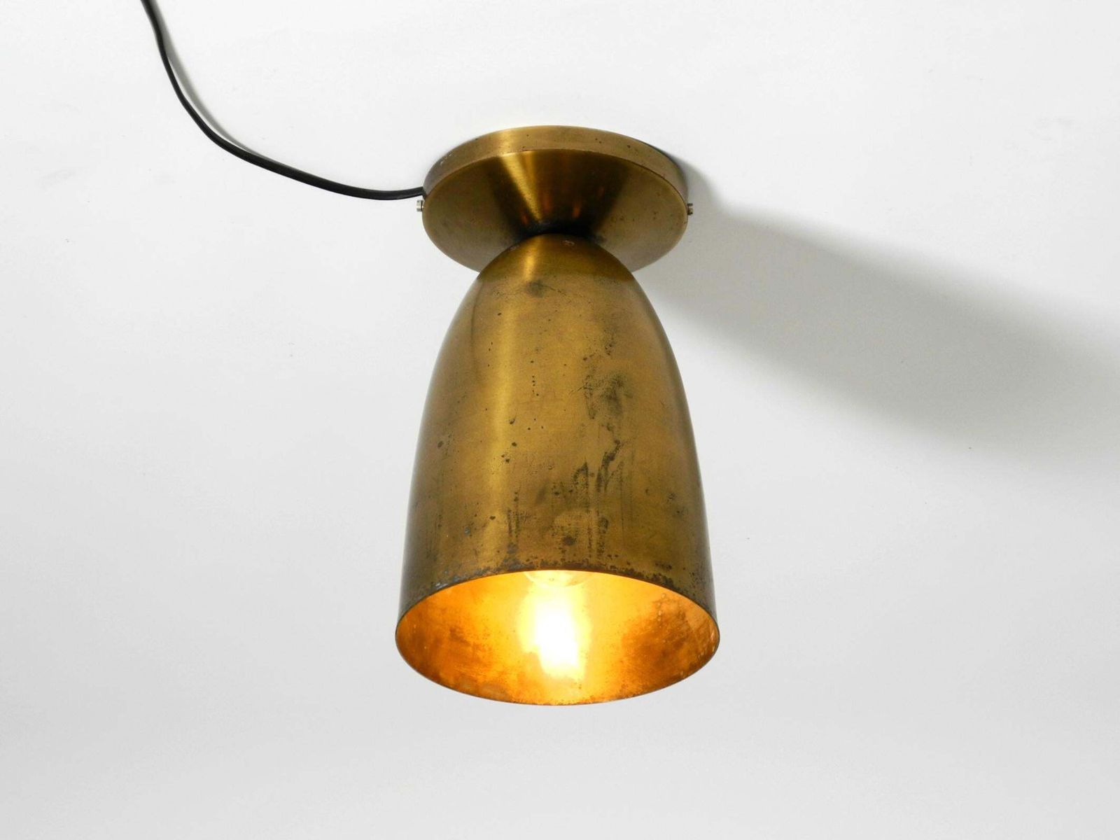 Grote Mid-Century Modern messing plafondlamp photo buy