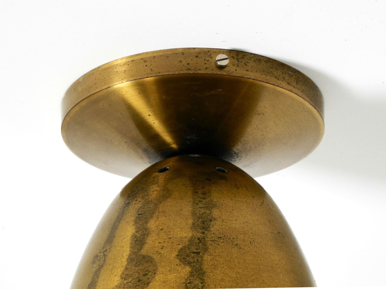 Verlichting Grote Mid-Century Modern messing plafondlamp photo