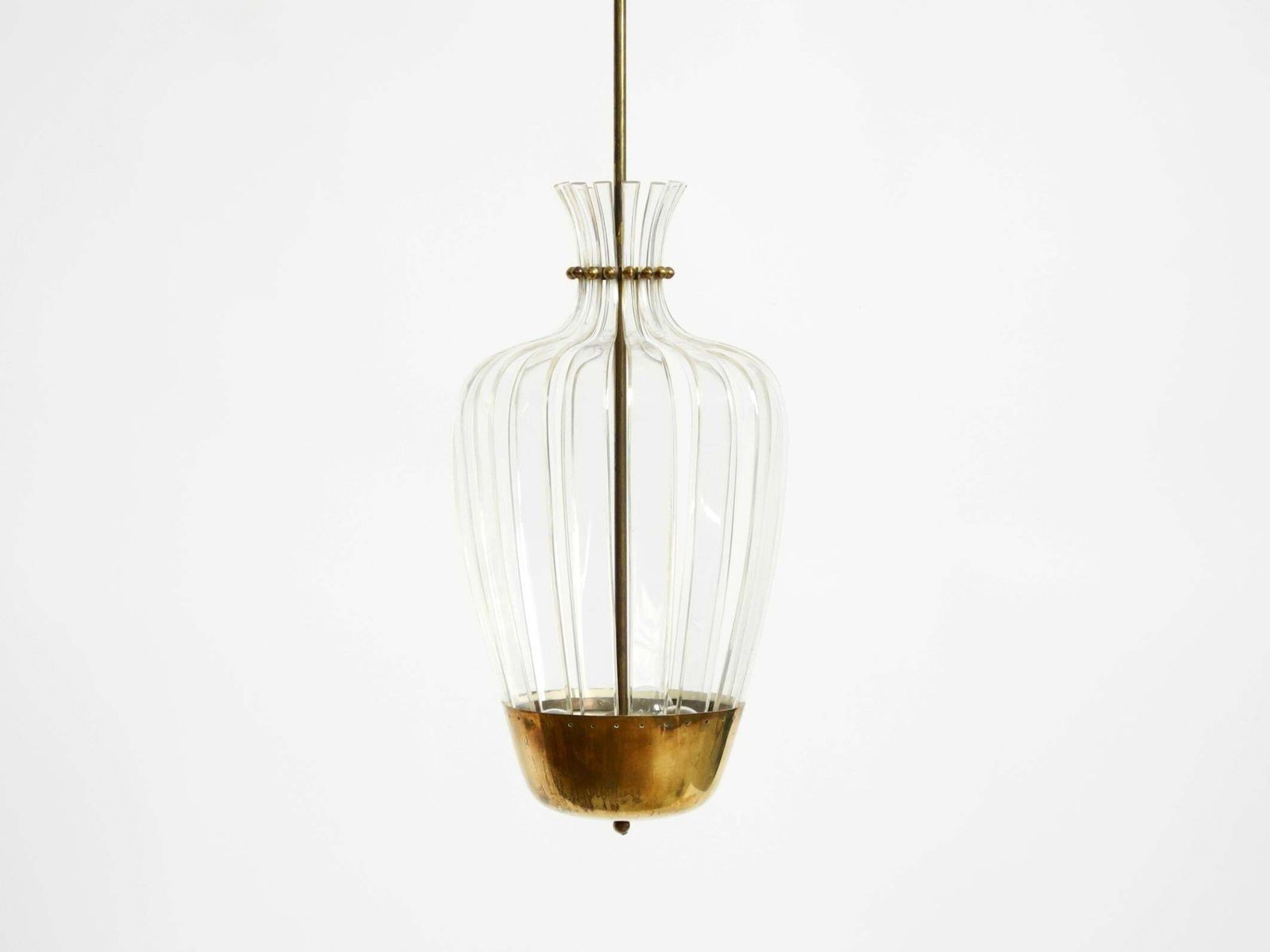 Mid Century Pendant Lamp By Vereinigte Werkstätten, In Brass And Plexiglass photo buy