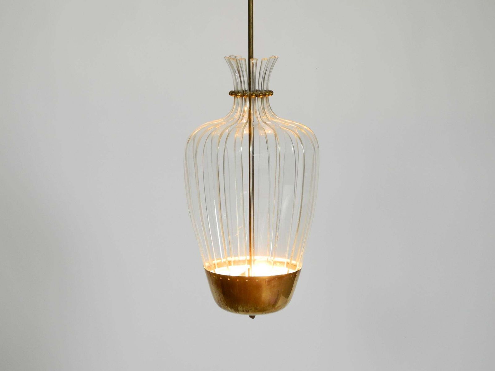 photo furniture Mid Century Pendant Lamp By Vereinigte Werkstätten, In Brass And Plexiglass