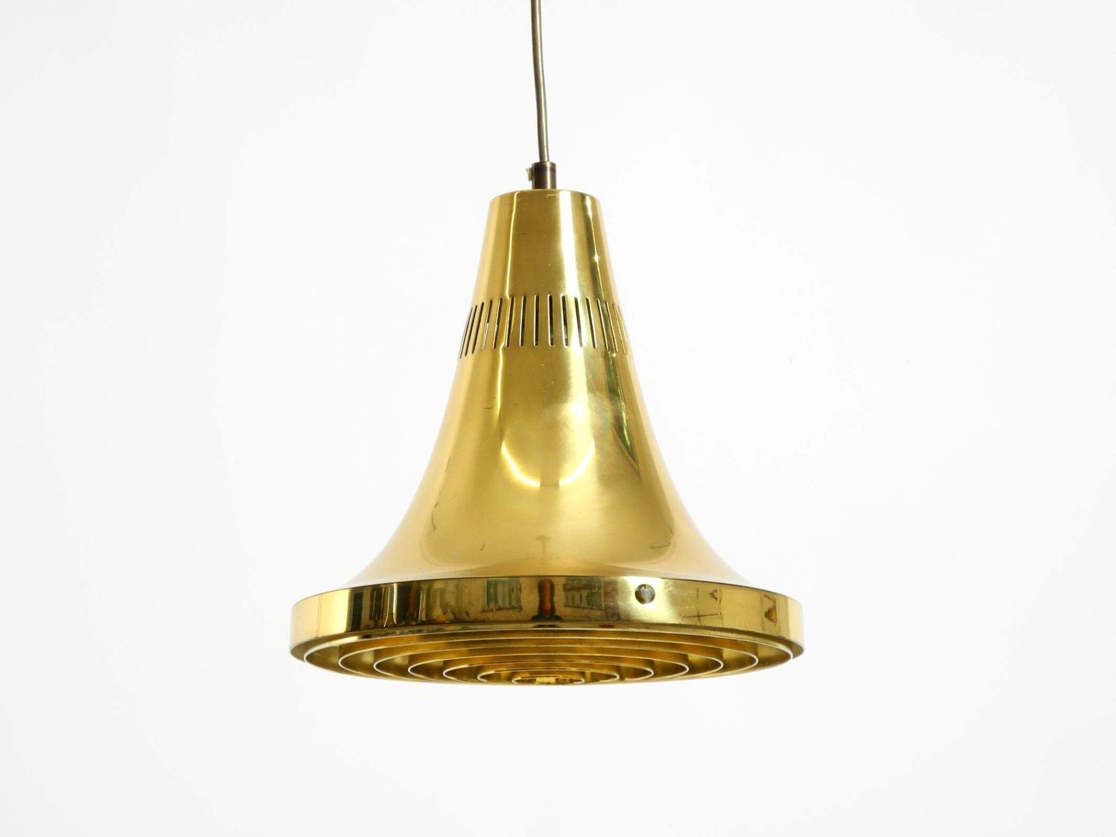 Hans Agne Jakobsson messing hanglamp, model T 598, Markaryd, Zweden, jaren 1960 photo for sale