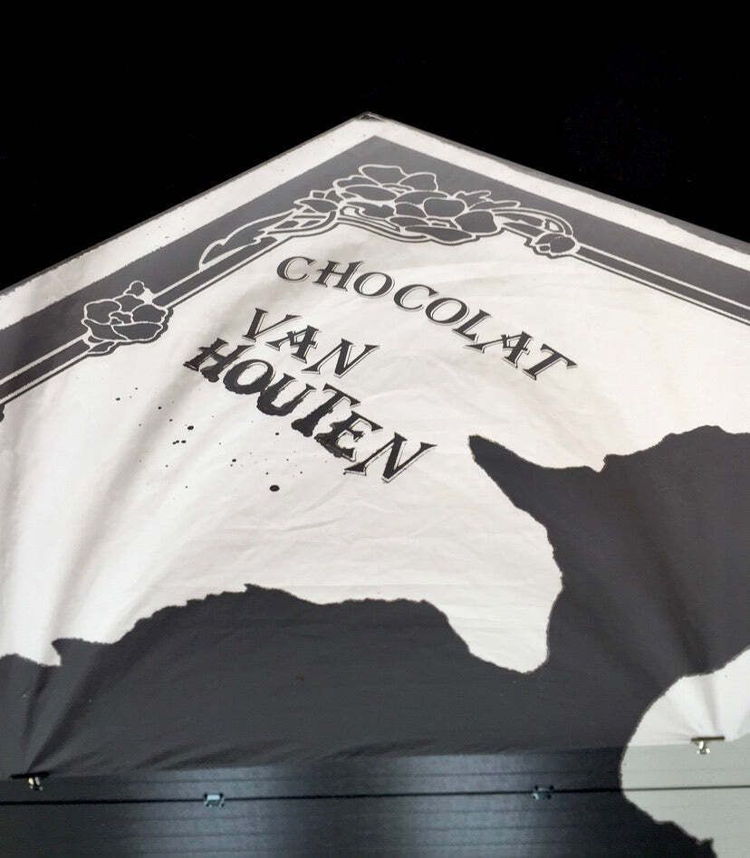Antique Advertising   Vintage Van Houten Chocolate Mirror / Sign Shop Display&Nbsp; photo buy