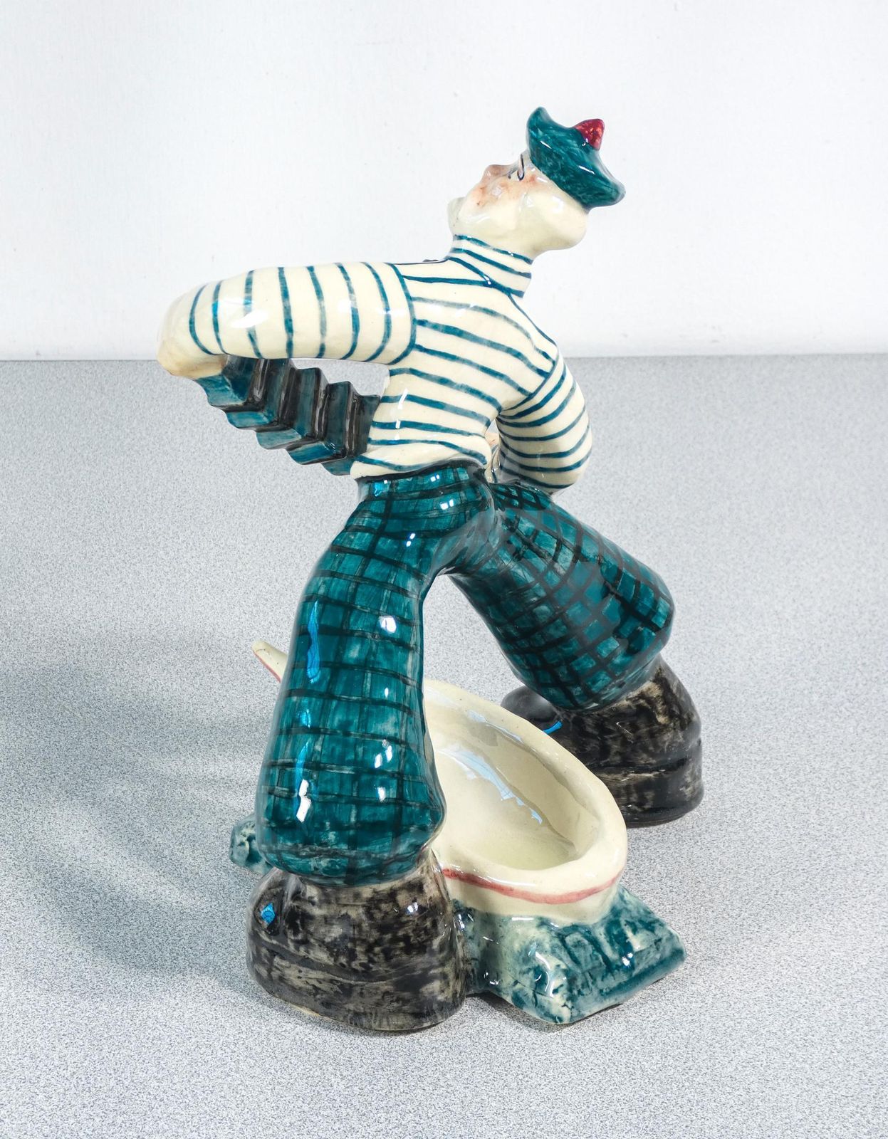 Art Ceramic Sculpture Of Sailor With Accordion, C.A.S.A. By Zulimo Aretini photo