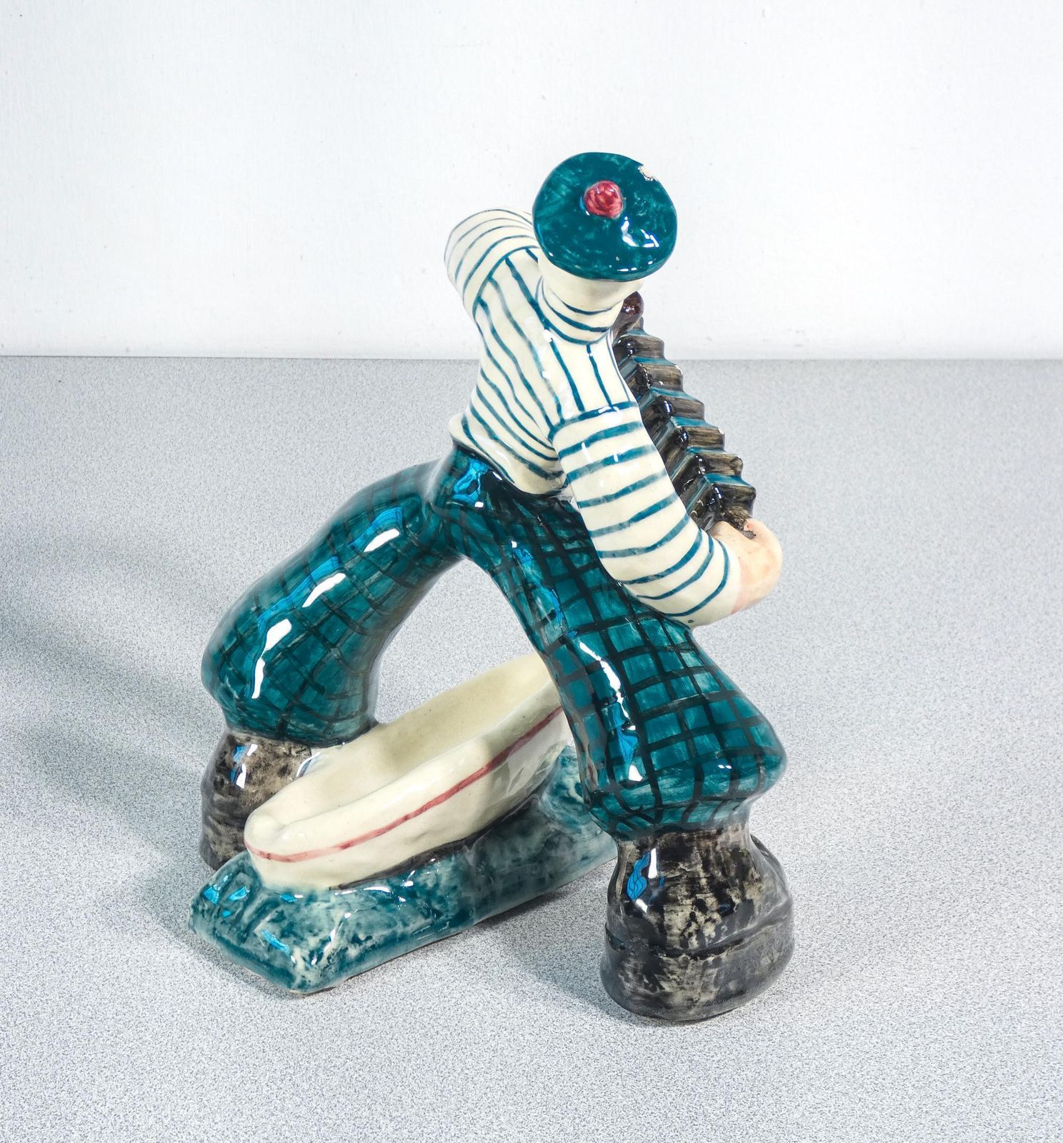 370.0 Ceramic Sculpture Of Sailor With Accordion, C.A.S.A. By Zulimo Aretini photo