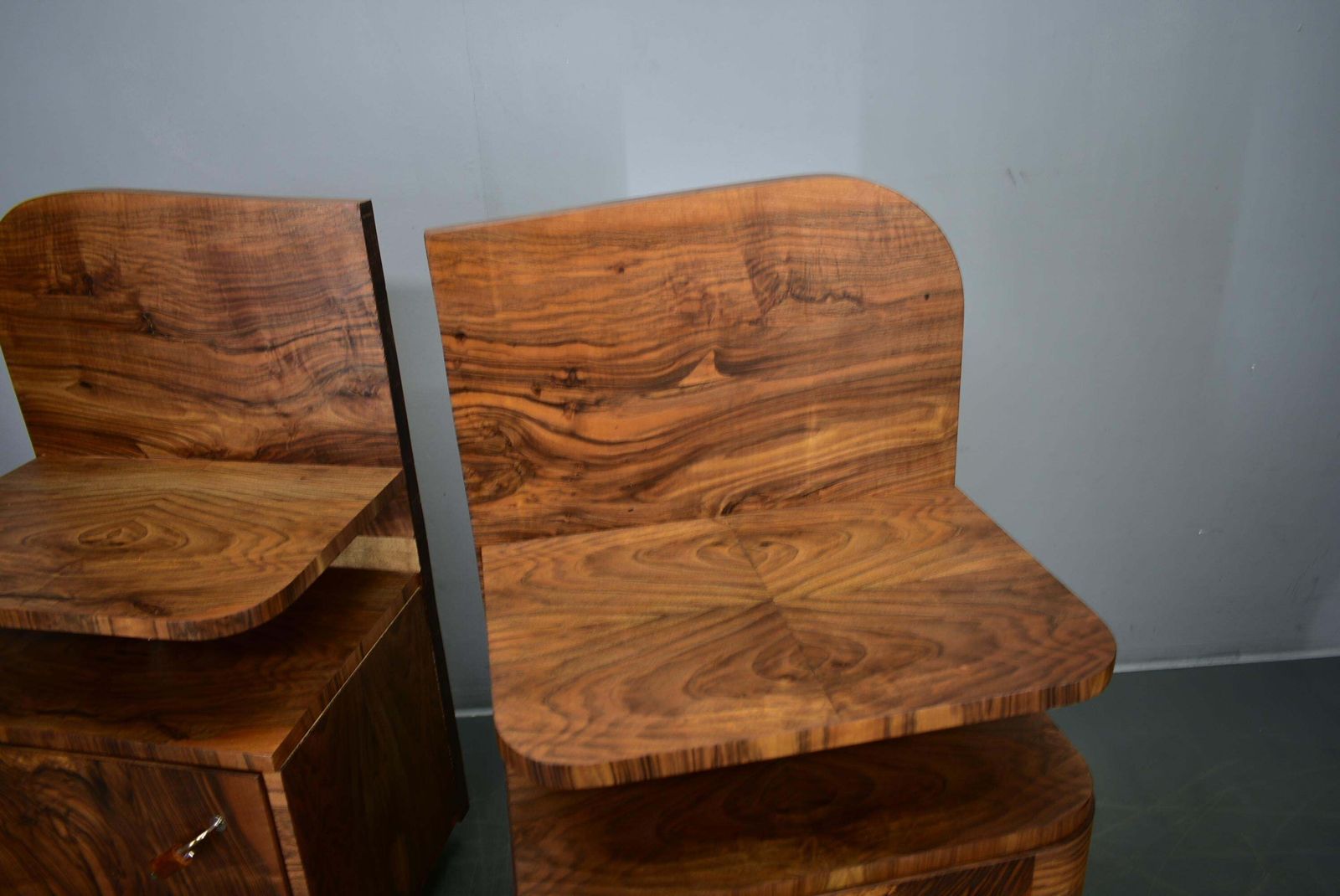 Paire de tables de chevet Art déco, Tchécoslovaquie, 1932 photo for sale