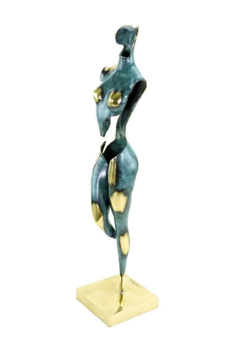Modern Polychrome Bronze Female Silhouette Sculpture photo furniture