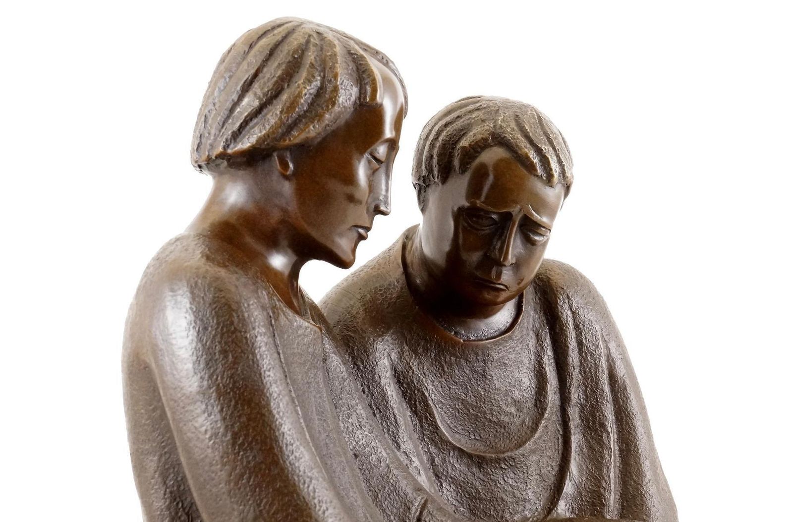 Reading Monks Sculpture In Bronze, 20th Century, Art Deco photo 4585.0