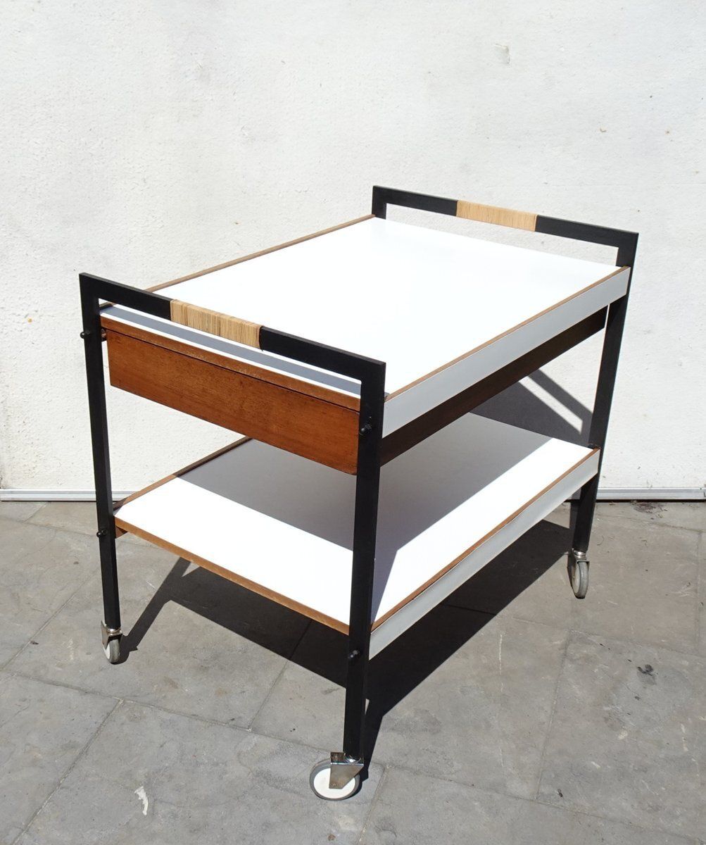 Minimalist Austrian Bar Cart Attributed To Carl Auböck, 1960 photo vinterior
