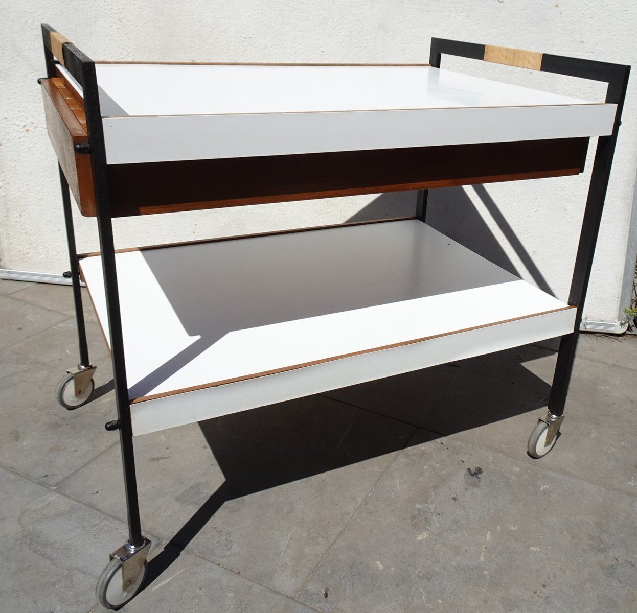 photo buy Minimalist Austrian Bar Cart Attributed To Carl Auböck, 1960