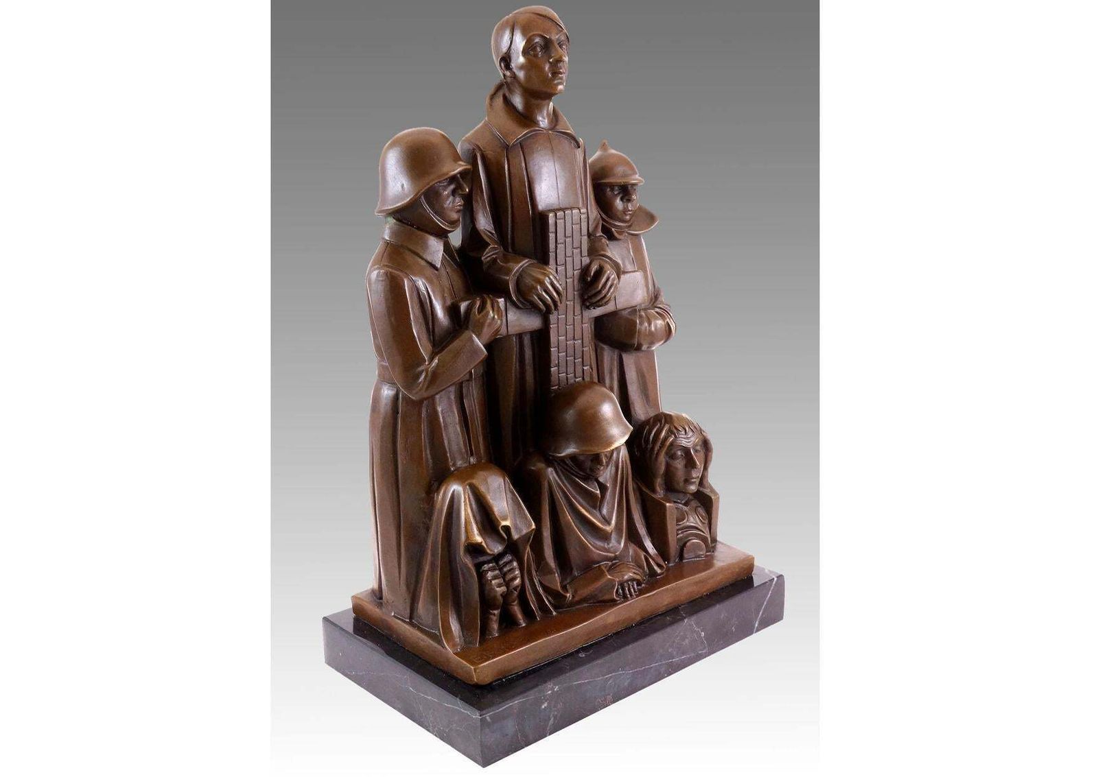 Sculpture Memorial In Bronze, Expressionist Style, 20th Century photo vinterior