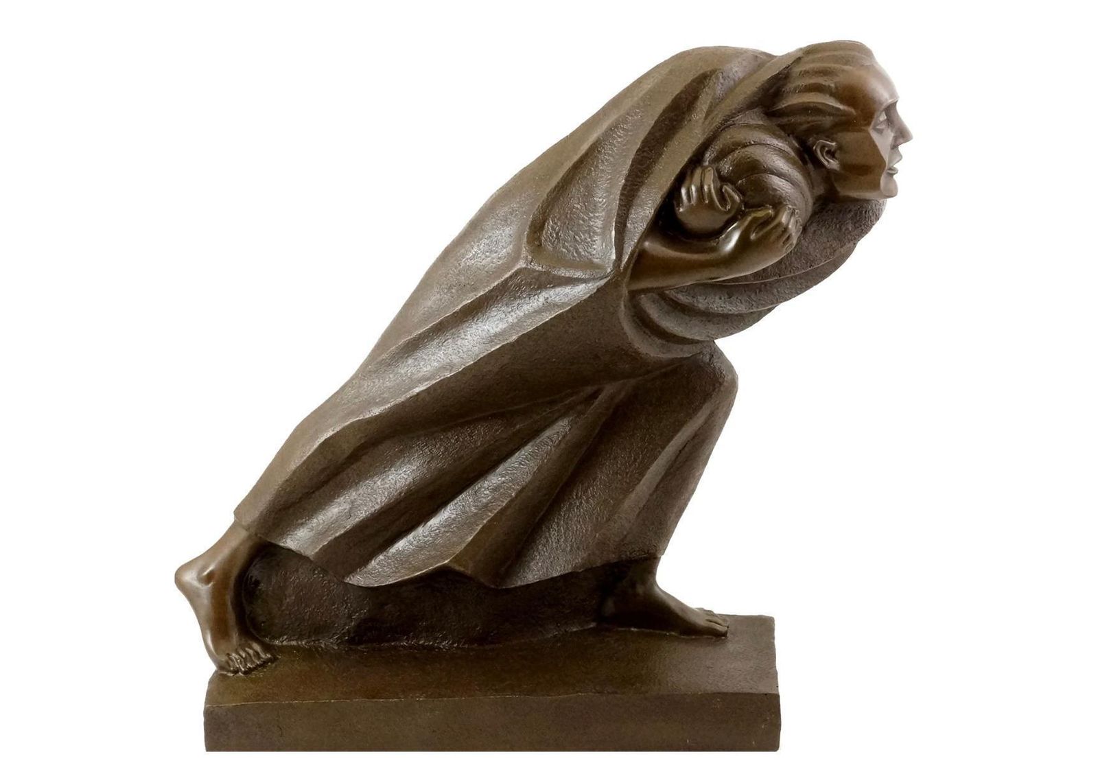Figurative Sculpture In Bronze, 20th Century, Art Deco Style photo furniture