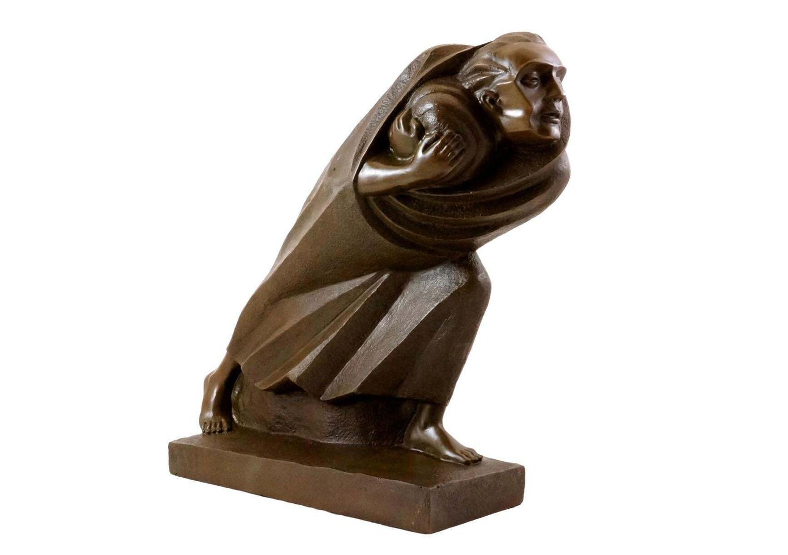 Figurative Sculpture In Bronze, 20th Century, Art Deco Style photo Art