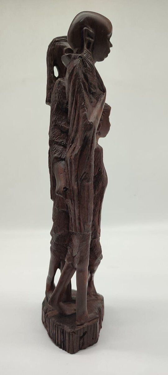 photo furniture Hand Carved Makonde Family Group In Ebony, 1960s
