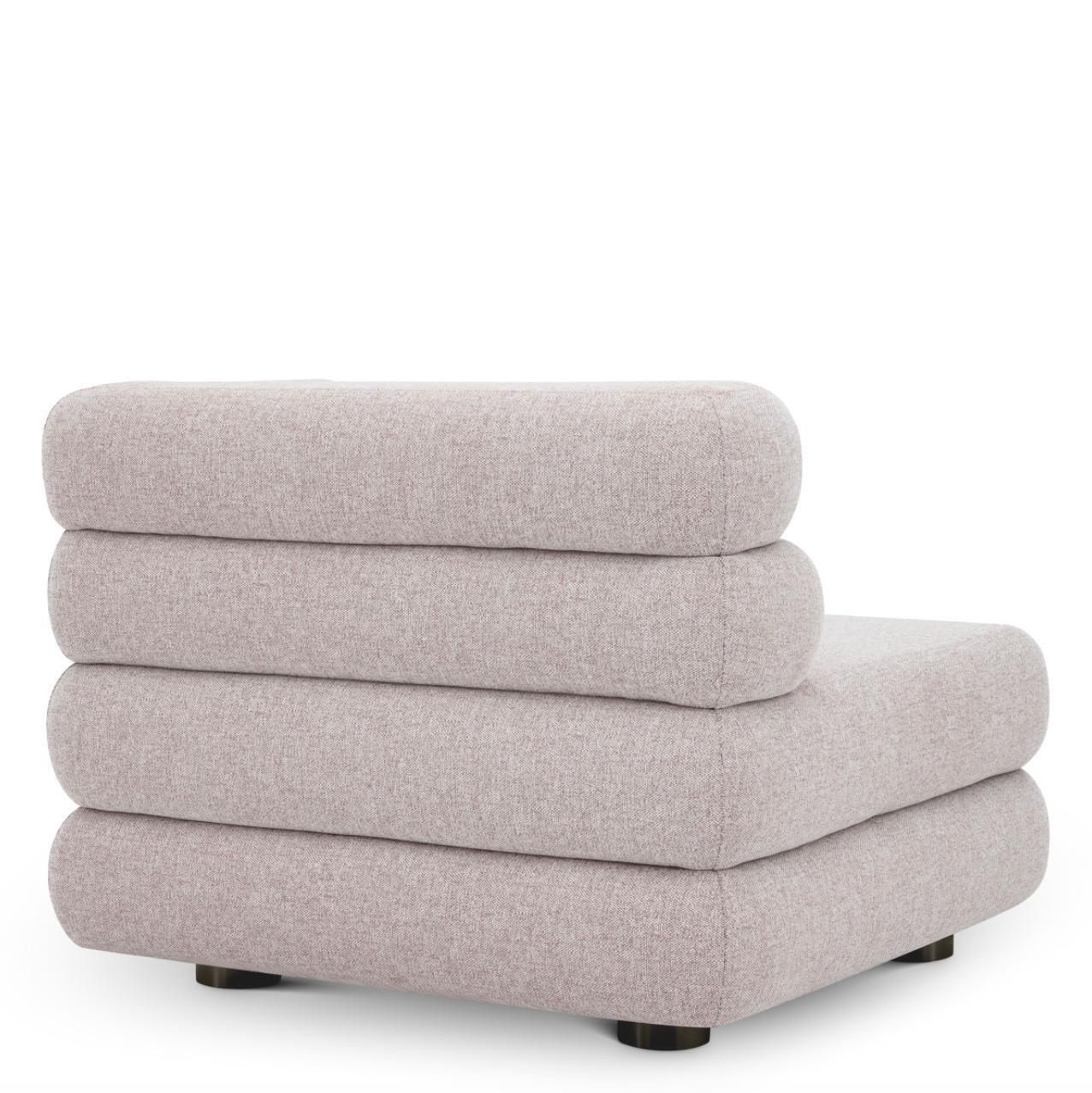Outdoor Modular Sofa Right Module Mauritius Light Grey photo vinterior