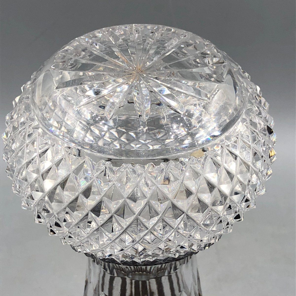 photo vinterior Ornamental Vase In High Lead Crystal With Gilt Etching From Glashütte Klokotschnik, Germany, 1960s