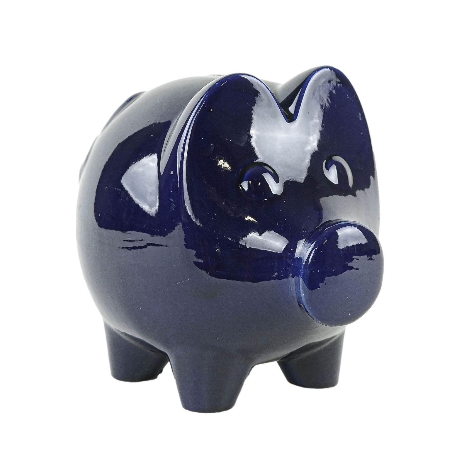 Navy Blue Piggy Bank, German Design, 1970s, Made In West Germany