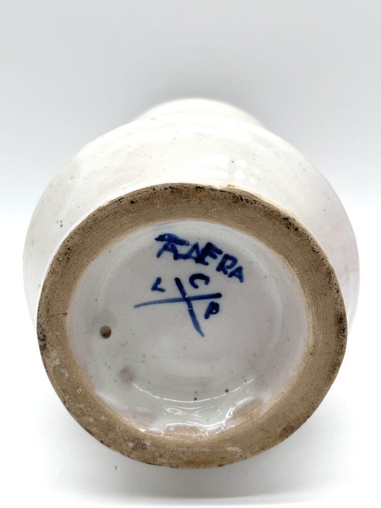 photo for sale Antique Historicism Majolica Apothecary Vase, Faenza, Italy, 1900s