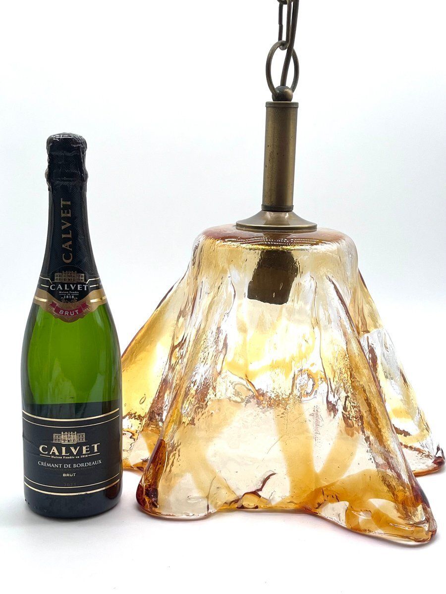 photo vinterior Large Murano Glass Fazzoletto Pendant Lamp, 1970s