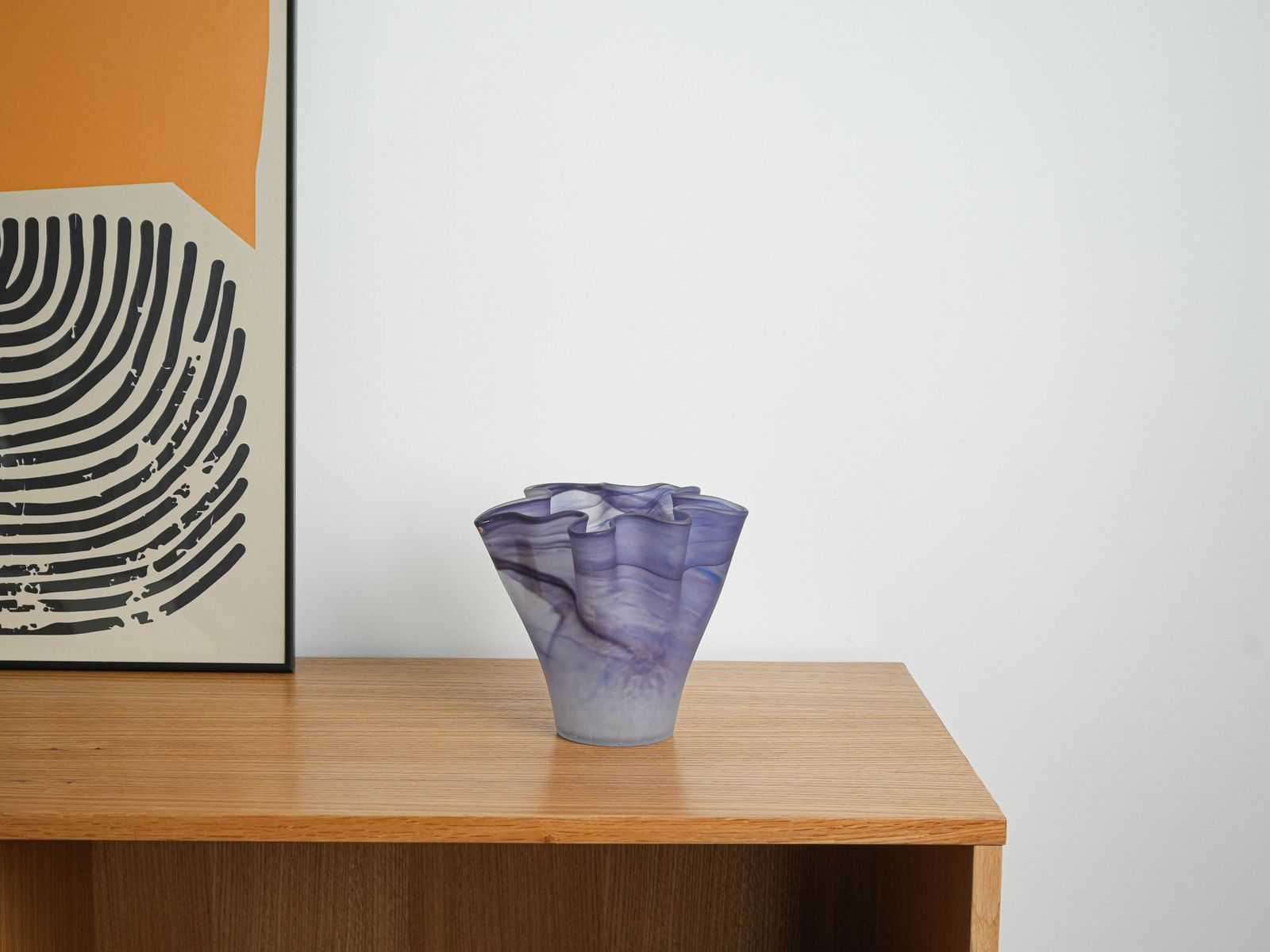 Vase tulipe, design danois, années 1970, fabriqué au Danemark photo vintage