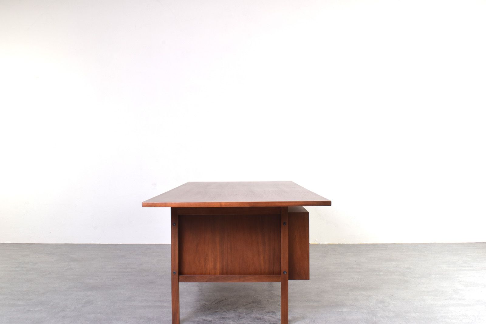 Mid Century Large American Walnut Executive Desk photo furniture