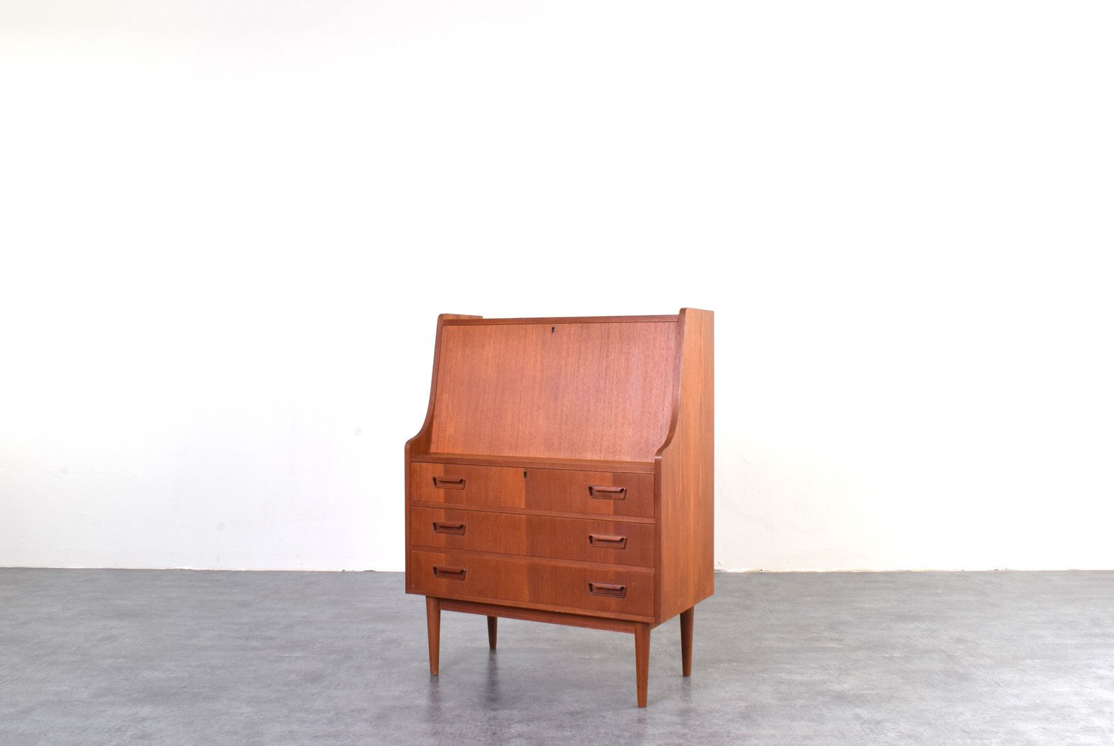 Mid Century Danish Teak Secretary By Gunnar Nielsen For Tibergaard, 1960s. photo Furniture
