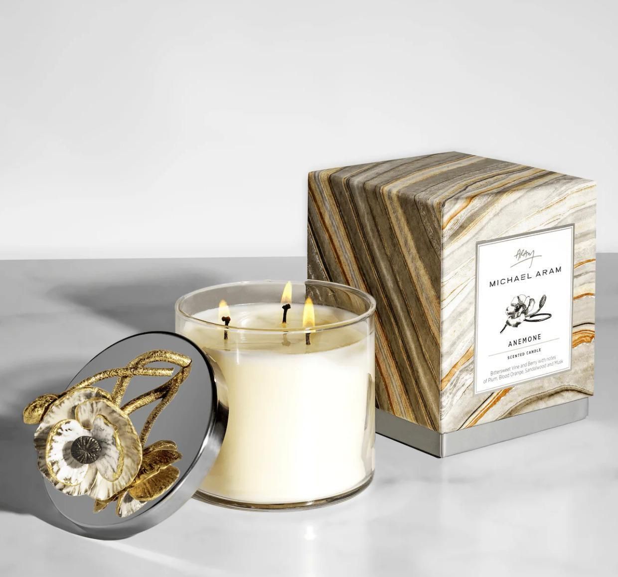 Set Of 10 Handcrafted Metal And Enamel Scented Anemone Candles photo vintage
