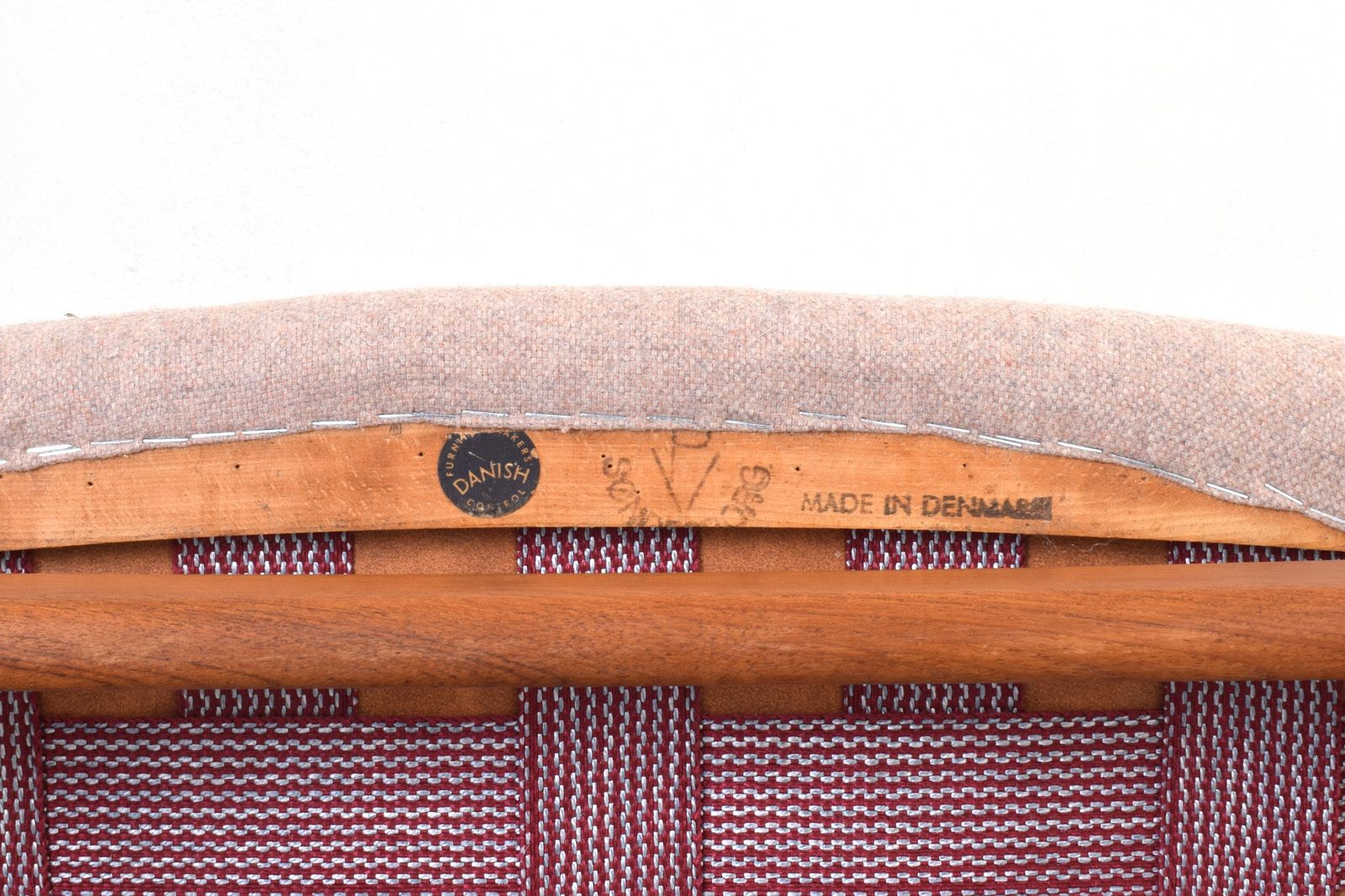 1620.0 Mid Century Teak & Wool Ella Armchair By Arne Vodder For Vamo Sønderborg, 1960s. photo