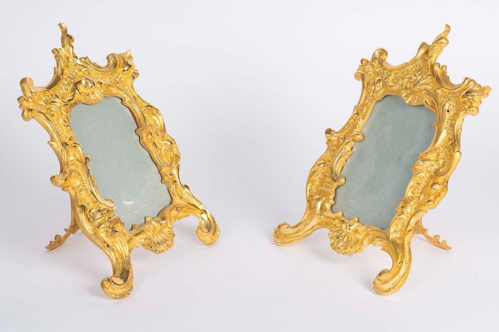 Pair Of Gilt Bronze Picture Frames, 19th Century, Napoleon III Period. photo furniture
