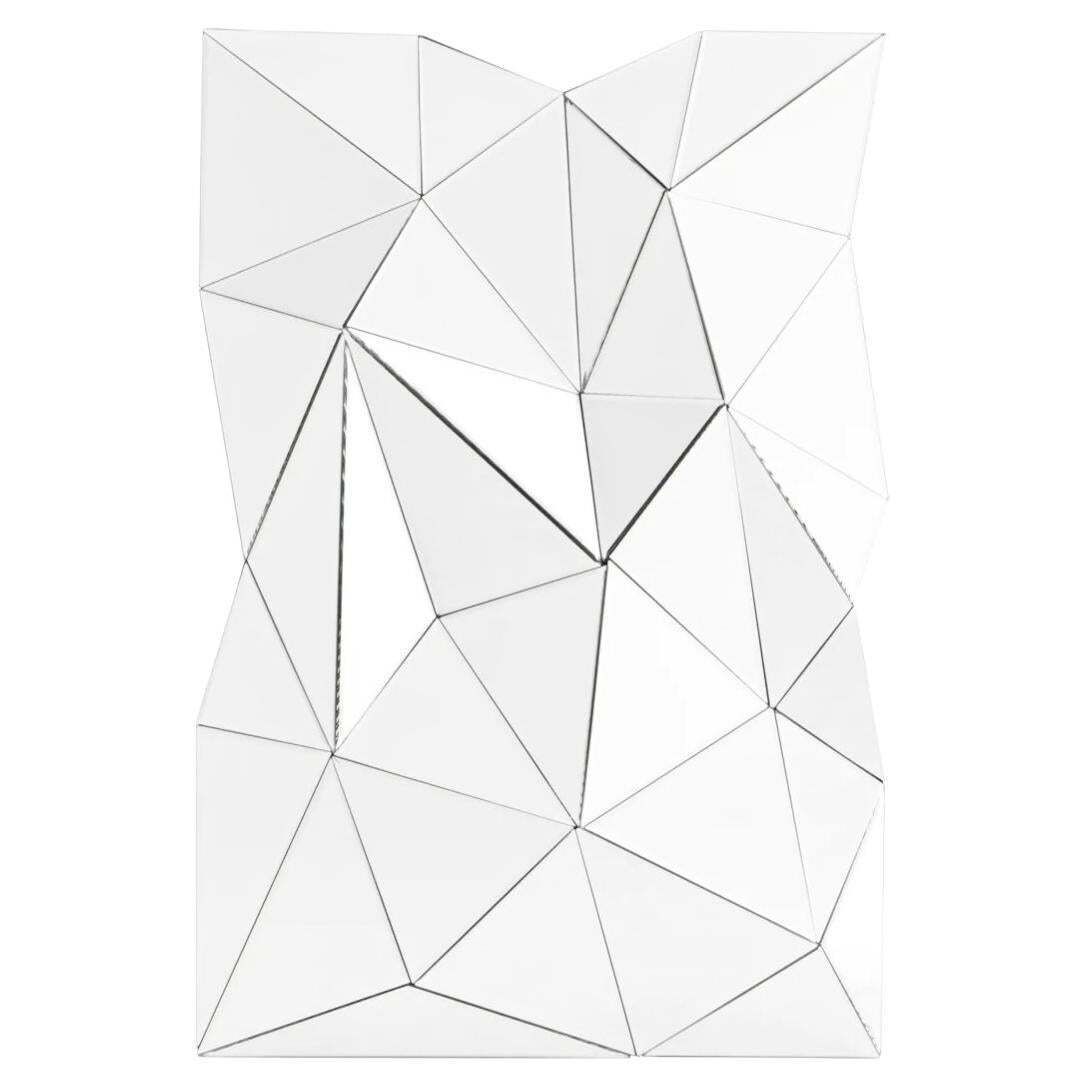 Wall Object Mirror Glass With Three Dimensional Triangular Facets