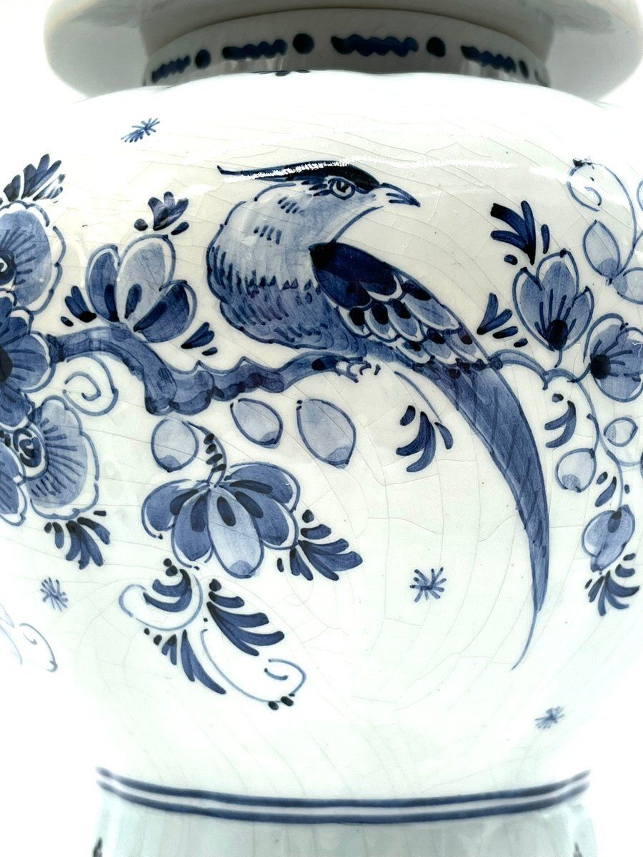 photo furniture Blue Delft Baluster Vase With Lid