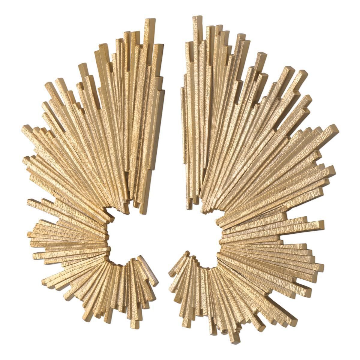 Wall Object Set Of 2 In Gold Finish photo for sale