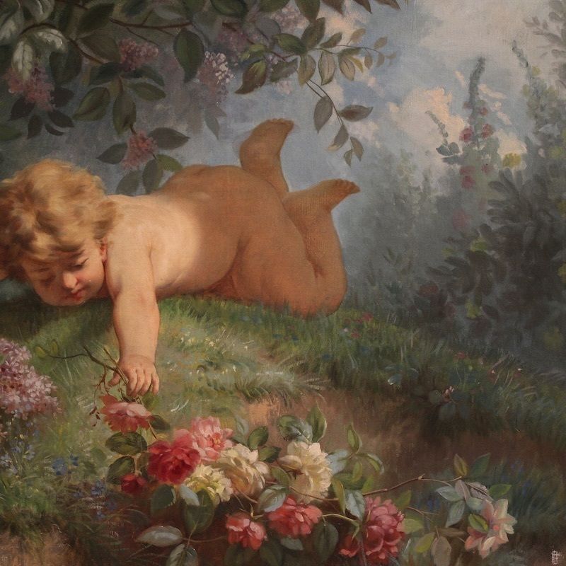 Peinture italienne Le Printemps, XIXe siècle photo vinterior