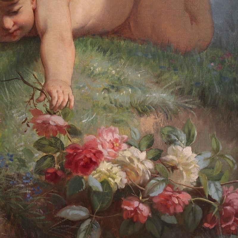 3450.0 Italian Painting Spring From 19th Century photo