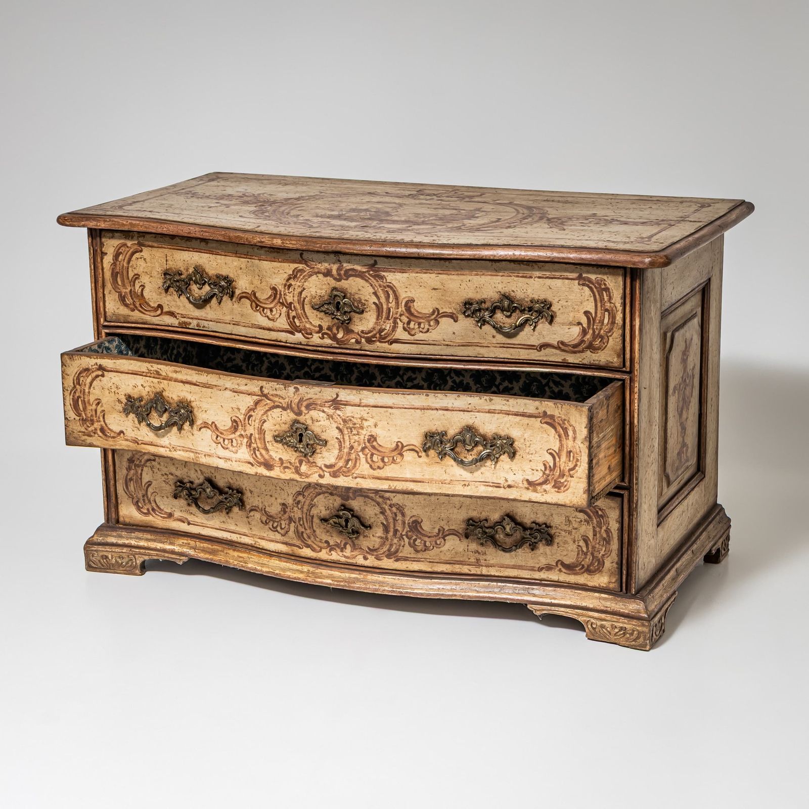 Hand Painted Baroque Commode, 18th Century photo 4160.0