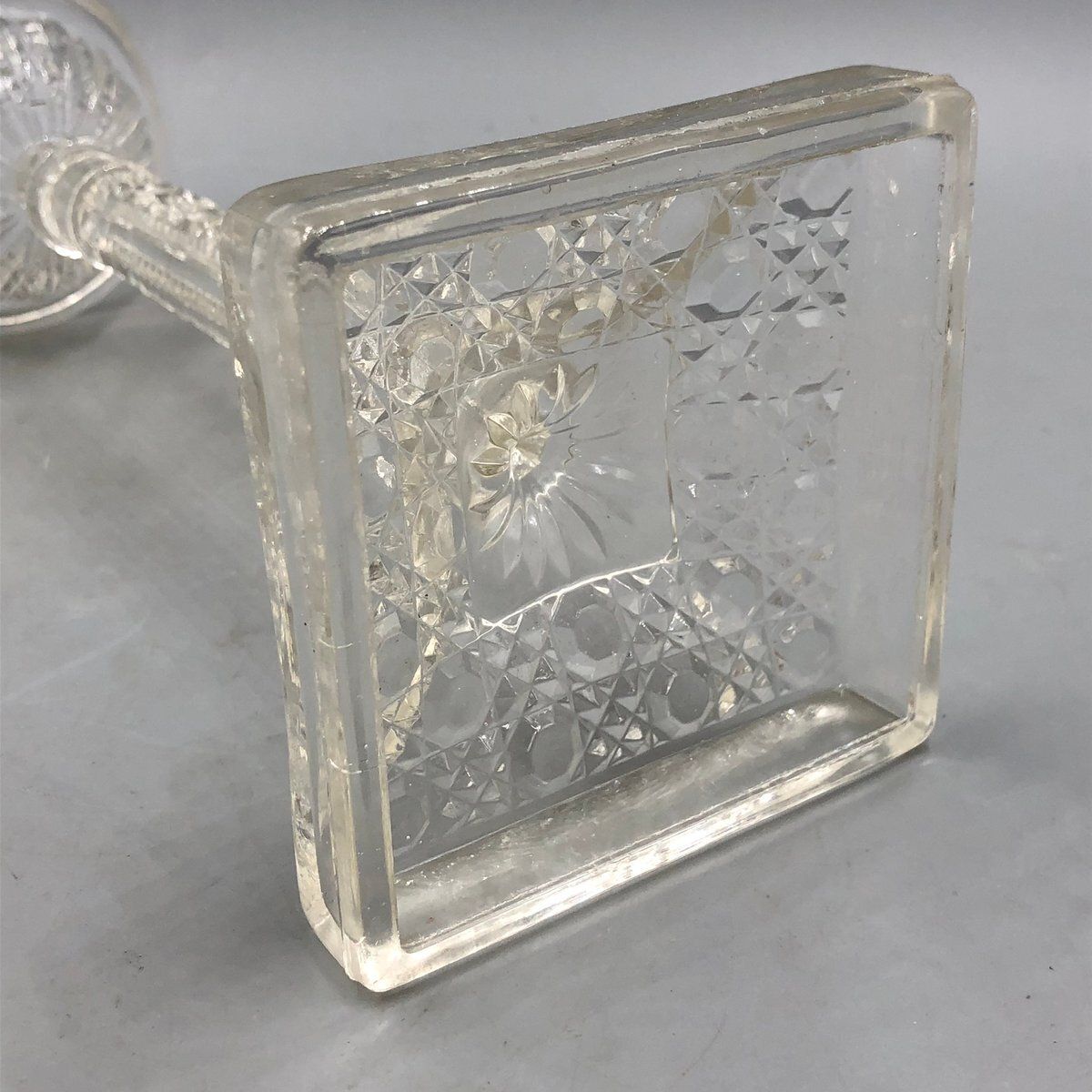 Candlesticks In Pressed Glass From Streit, Germany, 1930s, Set Of 2 photo vinterior