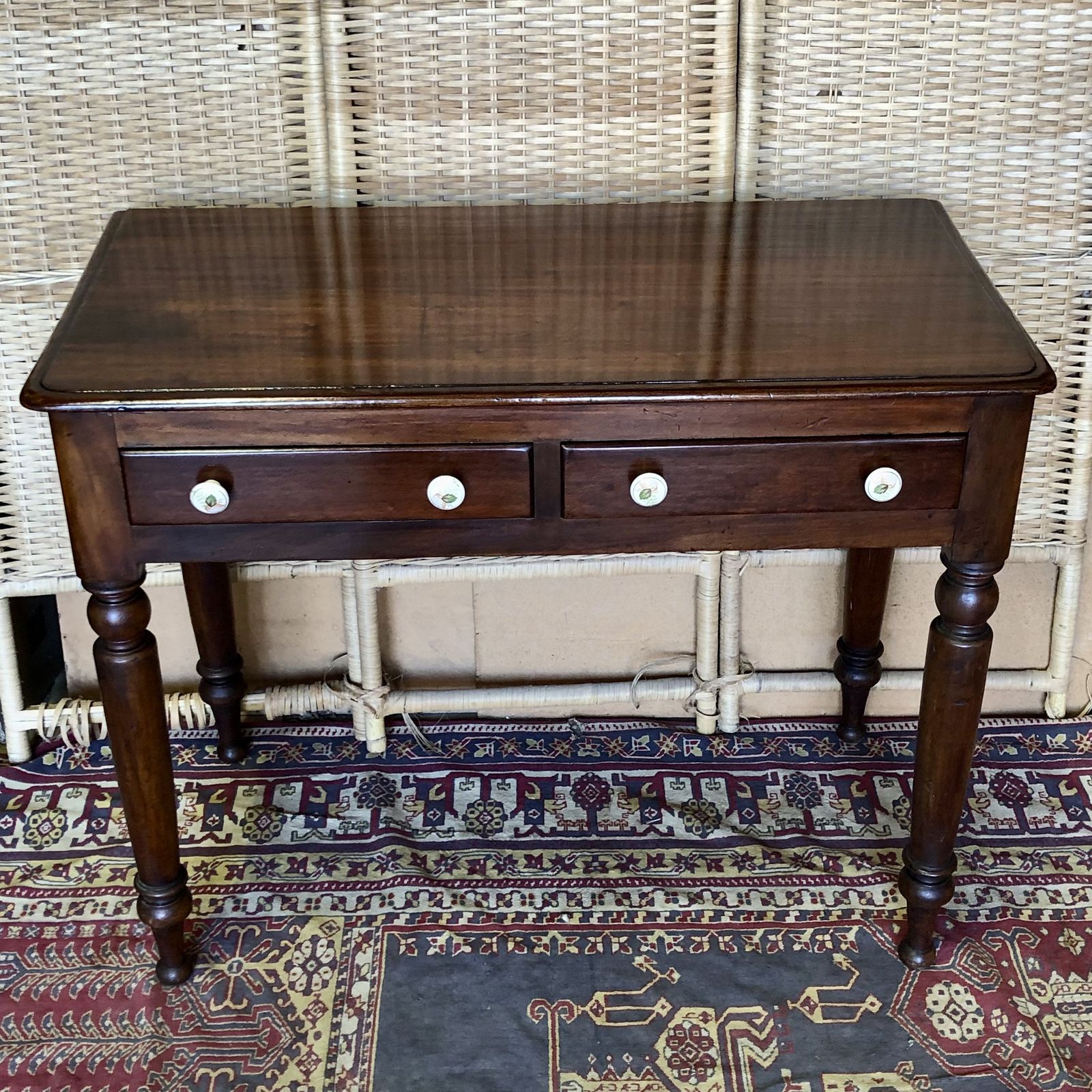 Antique Mahogany Hall Or Writing Table photo vinterior