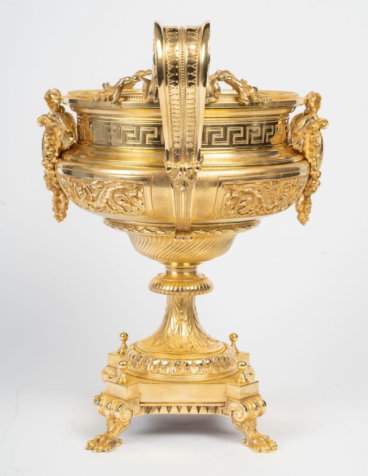 19th Century Gilt Bronze Bowl, Table Centerpiece. photo buy